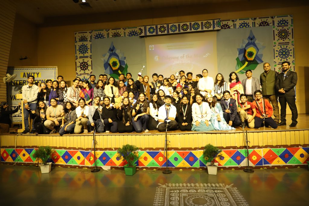 Winning student group celebrating innovation and teamwork at Odyssey event