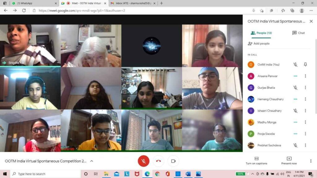 ootm india virtual spontaneous challenge regional competition